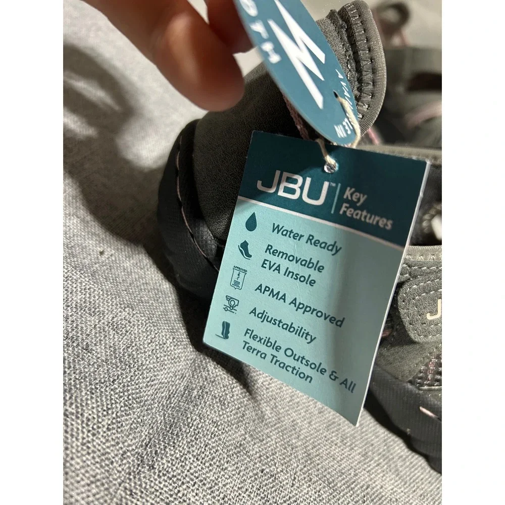 JBU Jambu Women 10W Gray Pink Mesh Water Ready‎ Sandal B3RGL50W